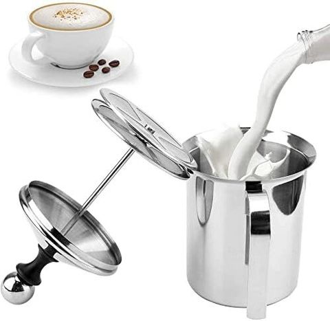 JEMICA 400 ml Manual Milk Frother Pitcher - Image 5