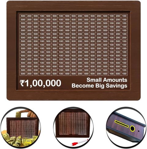 Kindly Wooden Gullak Big Size Money Saving Box (Brown) - Image 5