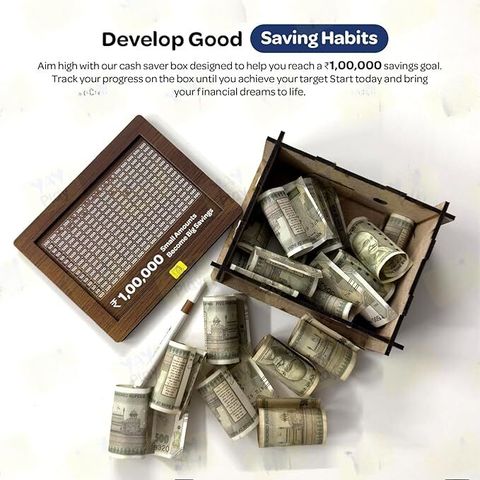 SHYAM CRAFT Coin Savings Locker Wooden Money Holder - Image 4