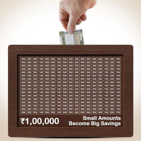 Kindly Wooden Gullak Big Size Money Saving Box (Brown) - Image 6
