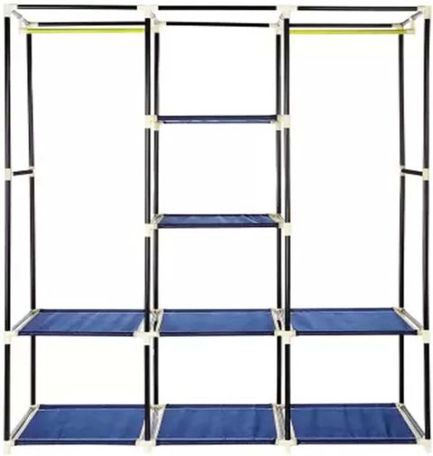 SHOEVAULT SOLID BROWN WARDROBE Carbon Steel Collapsible Wardrobe (Finish Color - BROWN, DIY(Do-It-Yourself)) - Image 6