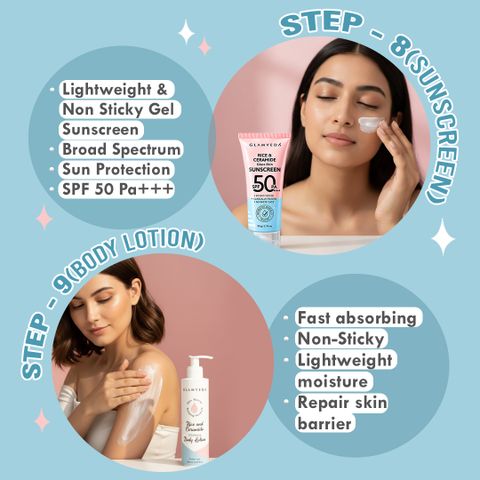GLAMVEDA Korean Rice & Ceramide 9 Step Skincare Kit - Image 7