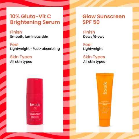 Foxtale Gluta-Vit C Serum 10ml + Glow Sunscreen SPF 50 30ml - Image 5