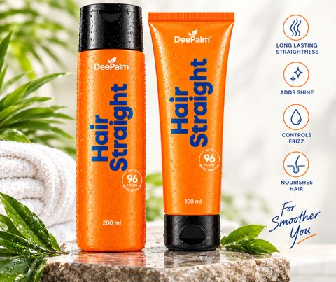 DeePalm Mega Smooth Frizzy Hair Shampoo 200ml & Conditioner 100ml pack of 2 (2 Items in the set) - Image 4