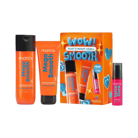 MATRIX Mega Smooth Combo for Frizzy Hair,Shampoo+Conditioner+mini Porosity Spray (3 Items in the set) - Image 2