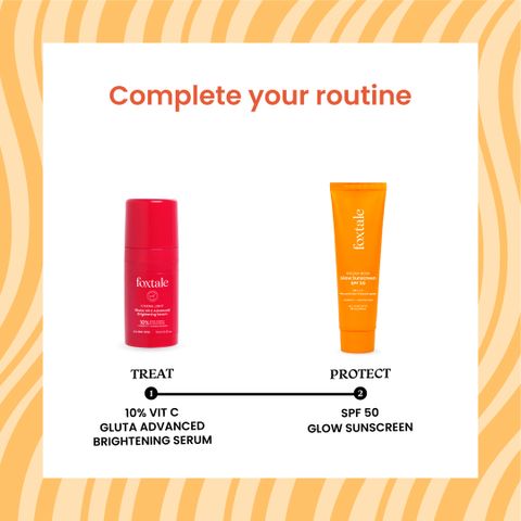 Foxtale Gluta-Vit C Serum 10ml + Glow Sunscreen SPF 50 30ml - Image 6