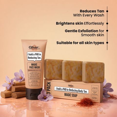 Ghar Soaps De-Tan Magic Combo Soap & Facewash (3-Pack) - Image 8