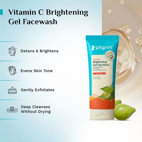 Pilgrim 10% Vitamin C Face Serum (10ml) + Vitamin C Gel Face Wash + Australian Kakadu Plum Brightening Glow Face Moisturizer (50g) (3 Items in the set) - Image 6