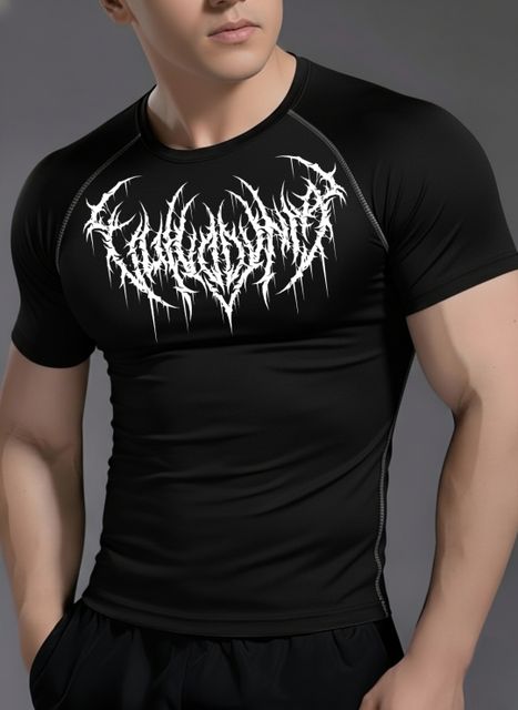 Gym Hound Men Graphic Print Round Neck Polyester Black T-Shirt - Image 8