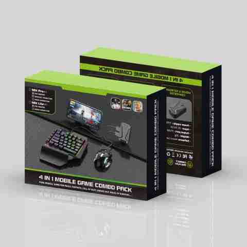 ADVANCE GADGETS NEW Gaming Keyboard Mouse Convertor For Smartphone 4in1 Mobile Game Combo Set Designed for Gaming (RGB light) - Image 3