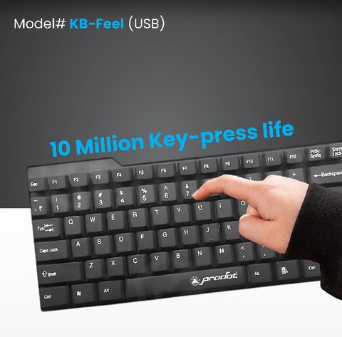 PRODOT Feel Keyboard & Comfy Mouse Combo Set (Black) - Image 3