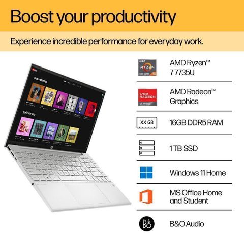HP Pavilion Aero AMD Ryzen 7 Octa Core 7735U - (16 GB/1 TB SSD