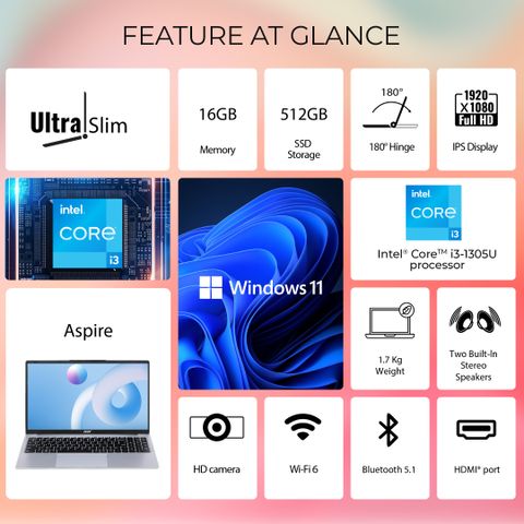 Acer Aspire A325-53 Intel Core i3 13th Gen 15.6 inch Silver - Image 6