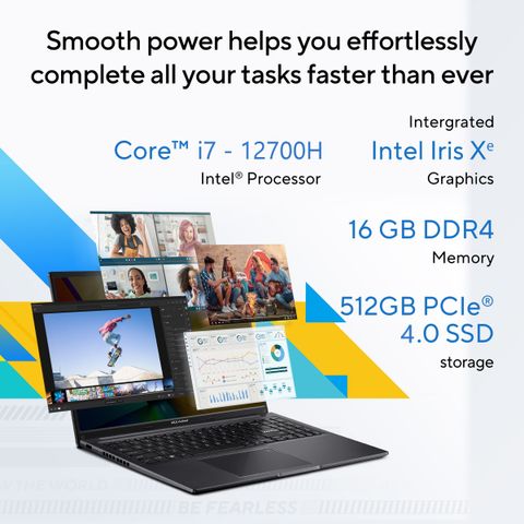 ASUS Intel Core i7 12th Gen 12700H - (16 GB/512 GB SSD/Windows 11 Home) X1605ZAC-MB742WS Thin and Light Laptop (16 Inch, Black, 1.88 kg, With MS Office) - Image 5