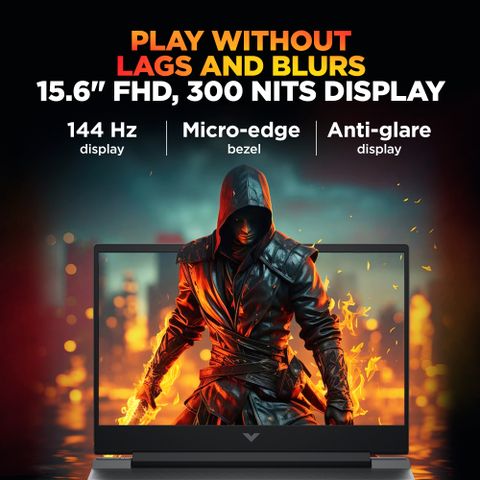 HP Victus Intel Core i7 14th Gen 14650HX - (16 GB/512 GB SSD/Windows 11 Home/6 GB Graphics/NVIDIA GeForce RTX 4050) 15-fa2621TX Gaming Laptop (15.6 inch, Mica Silver, Black Chrome Logo, 2.29 kg, With MS Office) - Image 6