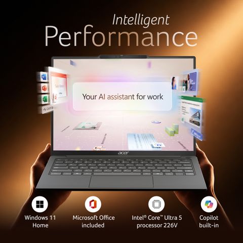 Acer Swift Neo AI PC OLED Intel Core Ultra 5 226V - (16 GB/512 GB SSD/Windows 11 Home) SFN14-56 Notebook (14 inch, Gray, With MS Office) - Image 5