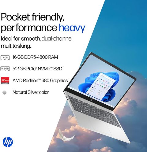 HP MS Office 2024 AMD Ryzen 7 Octa Core - (16 GB/512 GB SSD