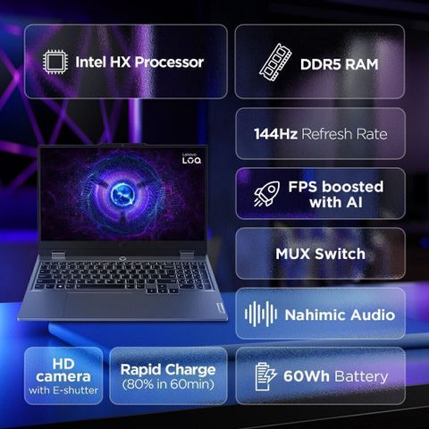 Lenovo LOQ 15IAX9 i5 12450HX RTX 2050 15.6" 144Hz Gaming Laptop - Image 6