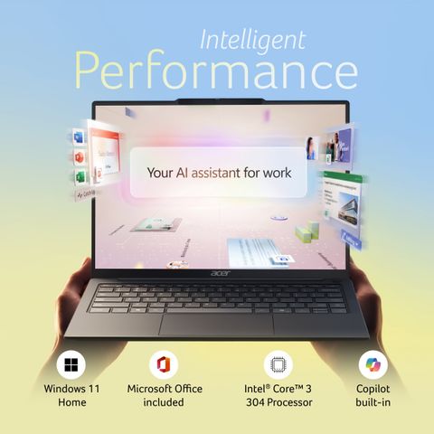 Acer Swift Neo Intel Core 3 304 - (8 GB/512 GB SSD/Windows 11 Home) SFN14-57 Notebook (14 inch, Dark Gray, With MS Office) - Image 7