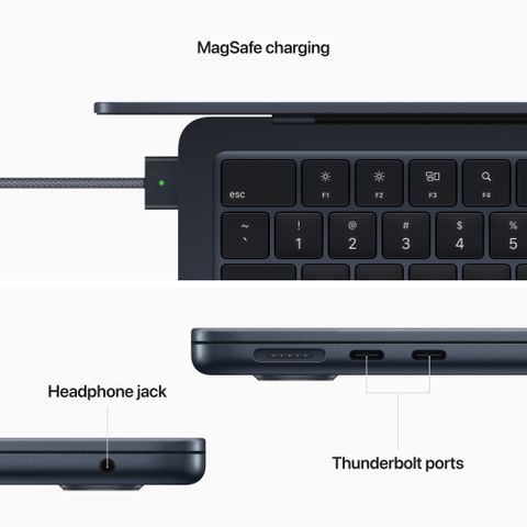 Apple MacBook AIR M2 - (16 GB/256 GB SSD/Mac OS Monterey) MLXX3HN/A (13.6 Inch, Midnight, 1.24 Kg) - Image 5