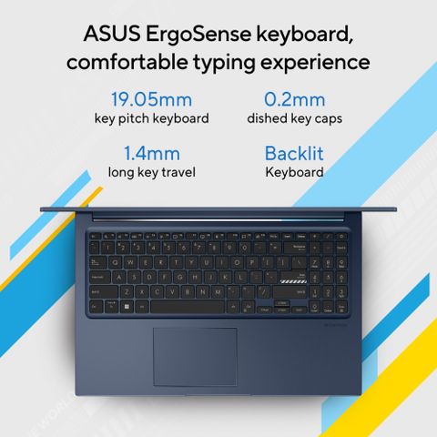ASUS Vivobook 15 (2026) Intel Core 5 120U - (8 GB/512 GB SSD/Windows 11 Home) X1504VAP-IN012WS Thin and Light Laptop (15.6 inch, Quiet Blue, 1.7 kg, With MS Office) - Image 7