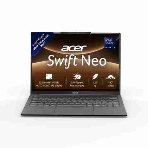 Acer Swift Neo AI PC OLED Intel Core Ultra 5 226V - (16 GB/512 GB SSD/Windows 11 Home) SFN14-56 Notebook (14 inch, Gray, With MS Office) - Image 2