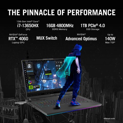 ASUS ROG Strix G18 with 90WHr Battery Intel HX-Series Intel Core i7 13th Gen 13650HX - (16 GB/1 TB SSD/Windows 11 Home/8 GB Graphics/NVIDIA GeForce RTX 4060/165 Hz/140 TGP) G814JV-N5063WS Gaming Laptop (18 Inch, Eclipse Gray, 3.00 Kg, With MS Office) - Image 4