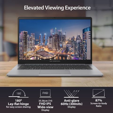 ASUS ExpertBook P1 with 1 Yr ADP (i5 14th Gen) Intel Core 5 210H - (16 GB/512 GB SSD/Windows 11 Home) P1403CVA-S61565WS / P1403CVAYB-S62423WS Thin and Light Laptop (14 Inch, Misty Grey, 1.45 Kg, With MS Office) - Image 8