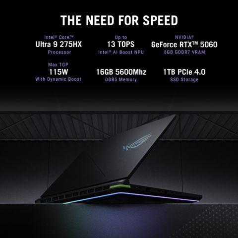 ASUS ROG Strix G16 (2025) with Office 2024 + M365 Basic* Intel Core Ultra 9 275HX - (32 GB/1 TB SSD/Windows 11 Home/8 GB Graphics/NVIDIA GeForce RTX 5070/240 Hz) G615LP-S5022WS Gaming Laptop (16 Inch, Eclipse Gray, 2.65 Kg, With MS Office) - Image 6
