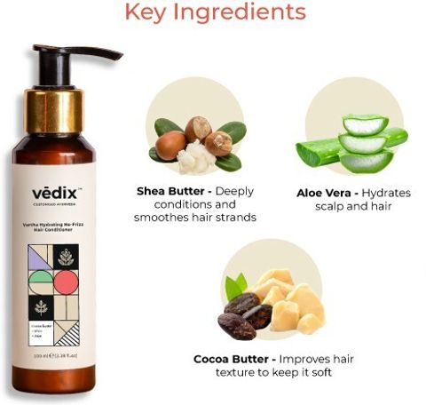 Vedix Vartha Hydrating No-Frizz Ayurvedic Conditioner with Aloe Vera, - Image 5