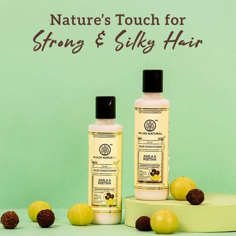 Khadi Natural Amla & Reetha Hair Conditioner 210ml - Image 5