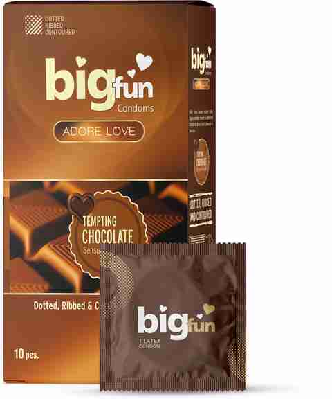 BIGFUN Tempting Chocolate Condoms 10 Sheets - Image 5