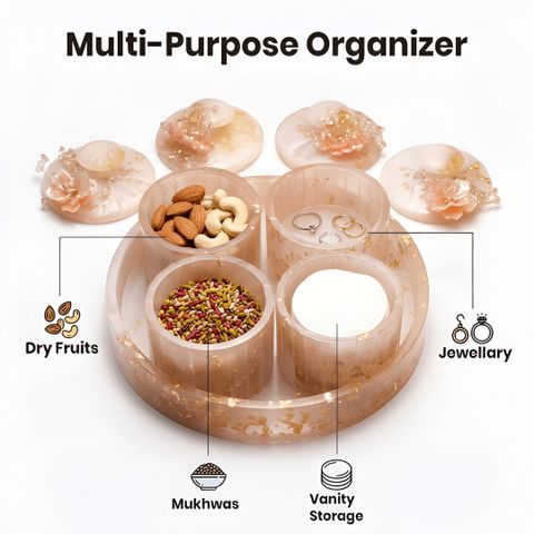 SAJJA KREATION Melamine Utility Container, 250g, Pack of 4, Beige - Image 4