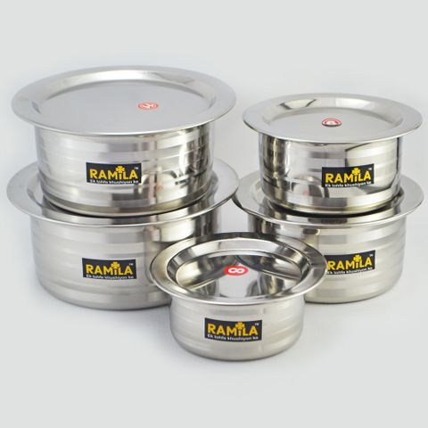 RAMILA 10-Piece Stainless Steel Induction Cookware Set - Image 8