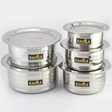 RAMILA 10-Piece Stainless Steel Induction Cookware Set - Image 7