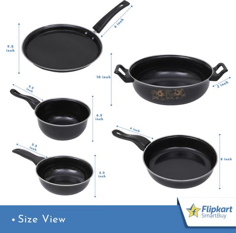 Flipkart SmartBuy 10-Piece Non-Stick Cookware Set - Image 5