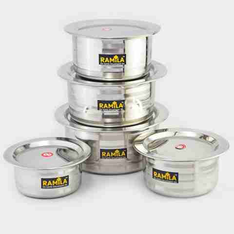RAMILA 10-Piece Stainless Steel Induction Cookware Set - Image 5