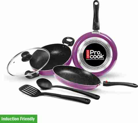 Milton Pro Cook Kitchen Jewel Plus Granito 5-Piece Cookware Set, Dark - Image 3