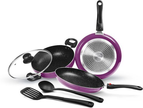 Milton Pro Cook Kitchen Jewel Plus Granito 5-Piece Cookware Set, Dark - Image 7