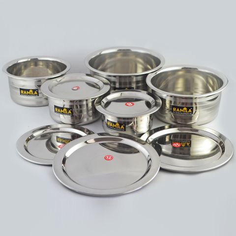 RAMILA 10-Piece Stainless Steel Induction Cookware Set - Image 6