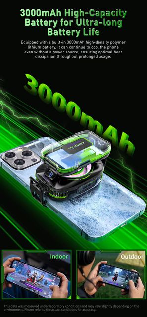 Cubonic Frostrix Power AI Wireless Cooling Fan 3000mAh - Image 7