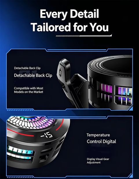 Cubonic AI Mode RGB Cooling Pad with Adjustable Height (Black) - Image 7