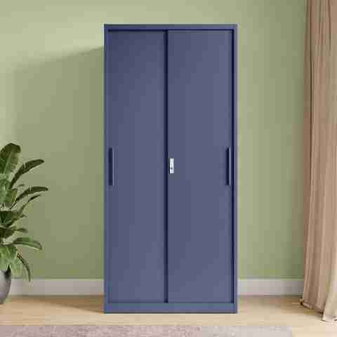 Interio by Godrej Slide N Stack Metal Almirah, Textured Phiroja Blue - Image 5