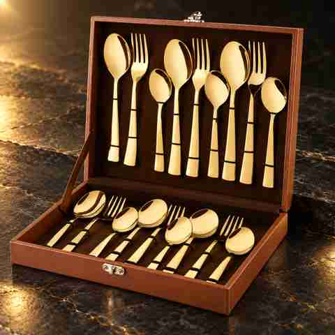 Montavo FnS Alexa 18-Piece Stainless Steel Cutlery Set with - Image 5