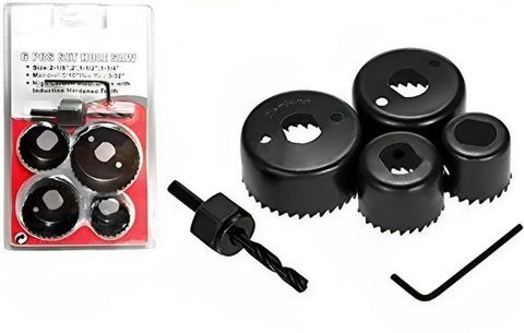 ZIODIC Heavy Duty Hole Saw Set of 6 for Cutting Corn Hole Boards, Air Ducts Ceiling Lights, Speakers and more Wood Cutter - Image 8