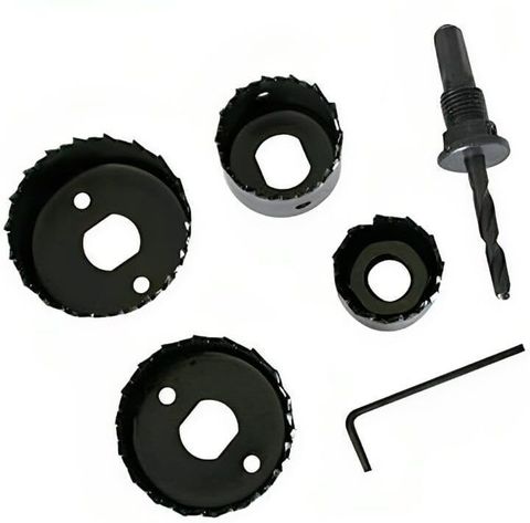ZIODIC Heavy Duty Hole Saw Set of 6 for Cutting Corn Hole Boards, Air Ducts Ceiling Lights, Speakers and more Wood Cutter - Image 7