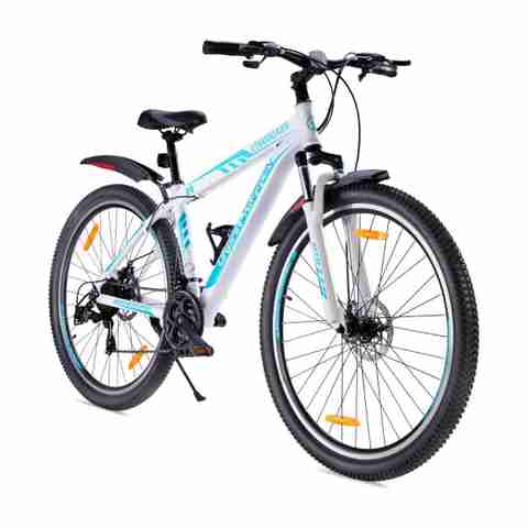 Urban Terrain UT6000A29 Alloy 29T MTB Cycles Shimano Geared for Men with Dual Disc Brake 29 T (inch) Road Cycle (21 Gear, White, Only Front Suspension) - Image 3
