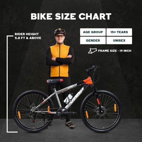 VIVID Creto 27.5T Mountain Cycle, 7 Gear, Grey/Red - Image 8