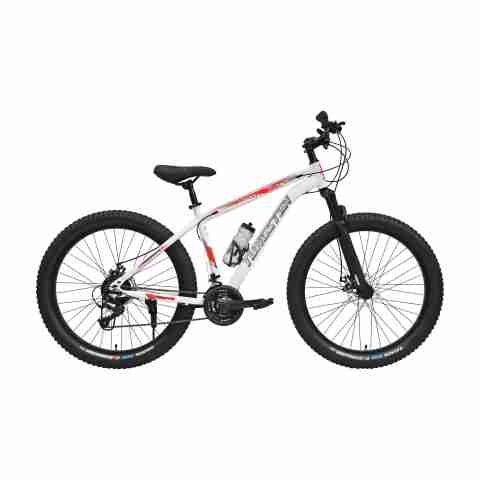 Tungsten Atom Pro 21 Speed Semi Fat Bike, 26T, White - Image 3