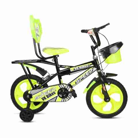 VK BIKES BICYCLE 14T SPEED EDITION (GREEN) FOR 2 TO 4 YEAR KIDS BABY 14 T (inch) BMX Cycle (Single Speed, Green, Rigid) - Image 5